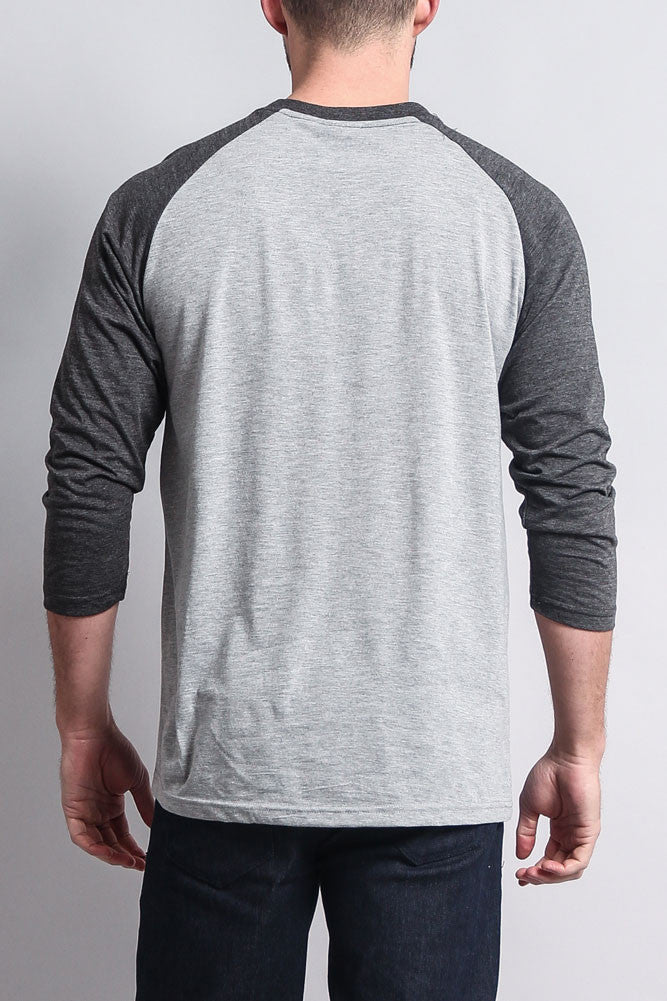 Men's Baseball T-Shirt (Grey/Charcoal)