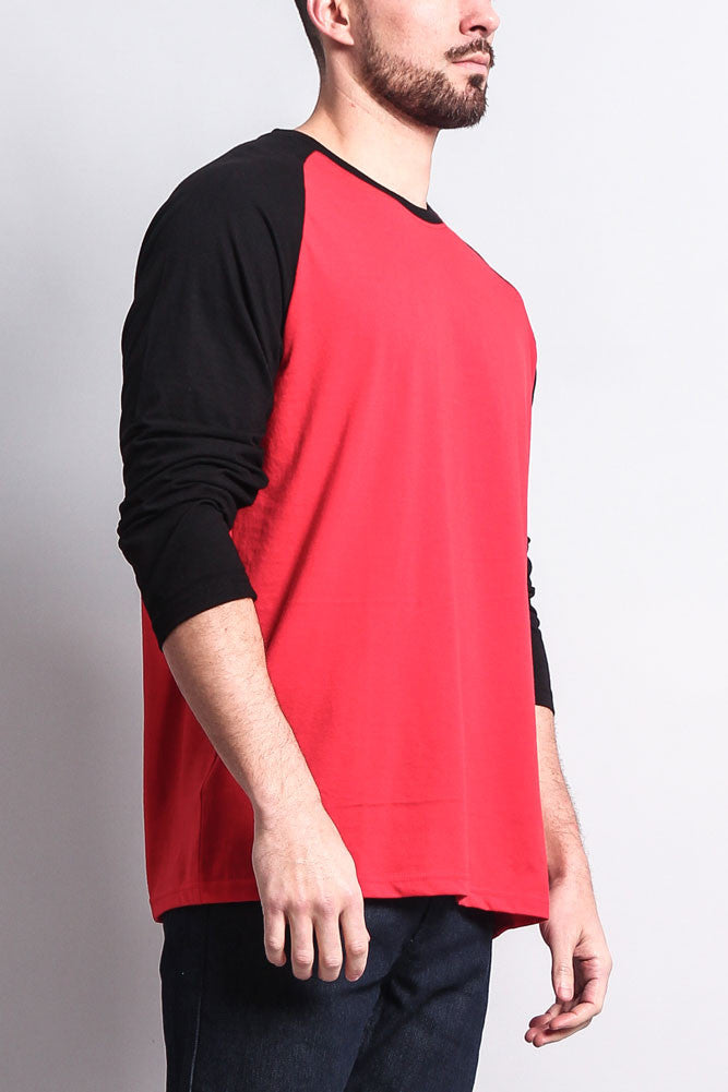 Men's Baseball T-Shirt (Red/Black)