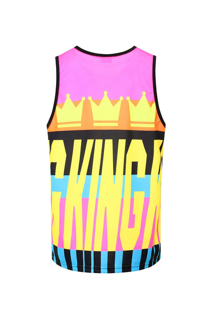 Men's Color Block King Graphic Tank Top