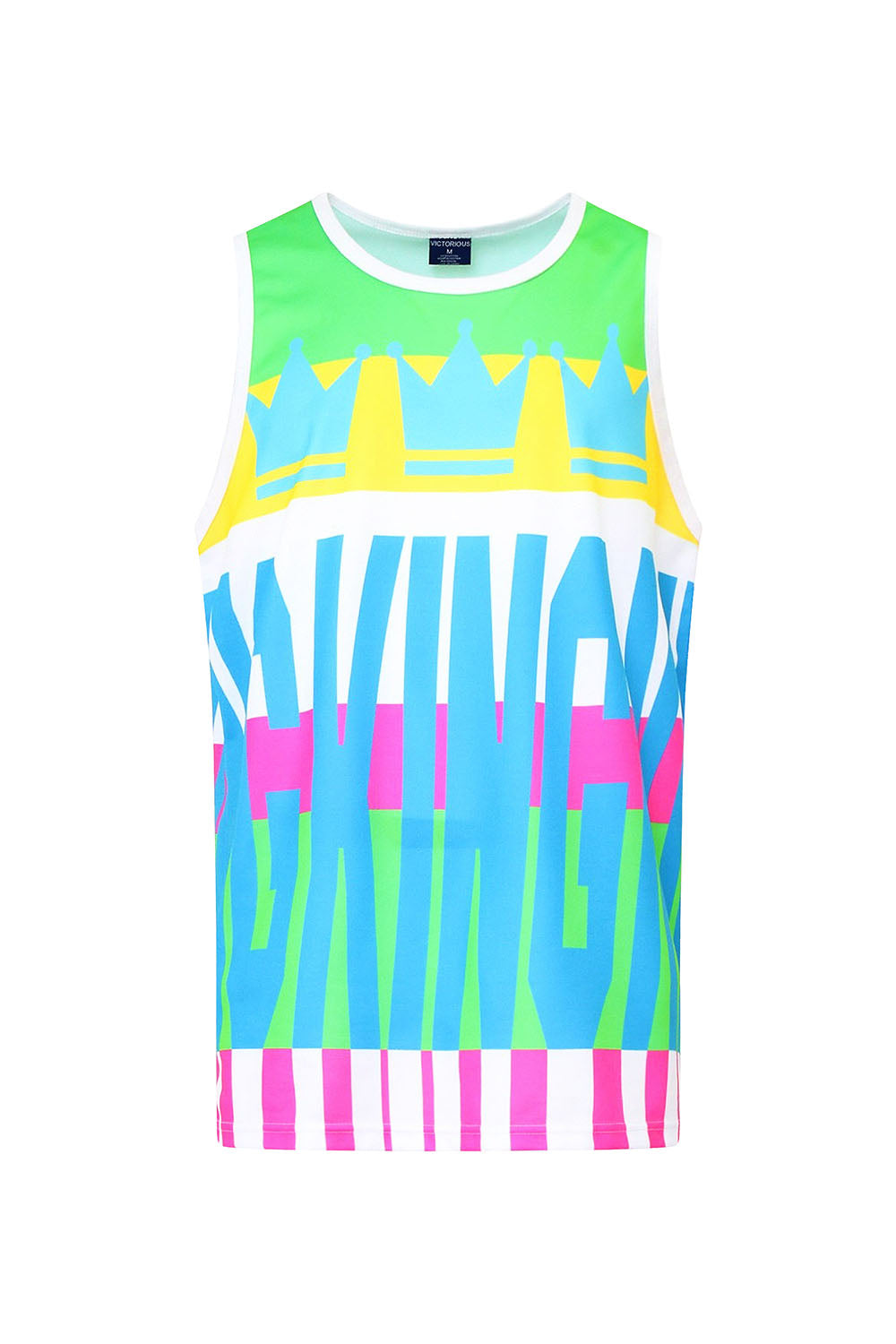 Men's Color Block King Graphic Tank Top