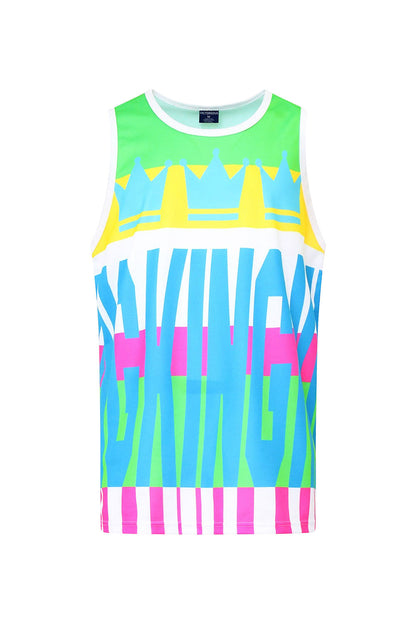 Men's Color Block King Graphic Tank Top
