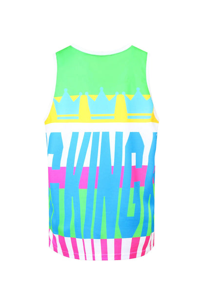 Men's Color Block King Graphic Tank Top