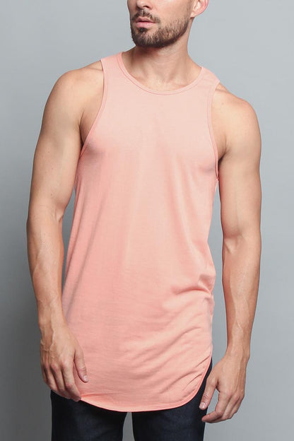 Basic Long Length Curved Hem Tank Top (New 2018 Colorways)