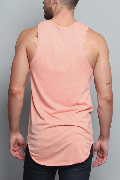 Basic Long Length Curved Hem Tank Top (New 2018 Colorways)