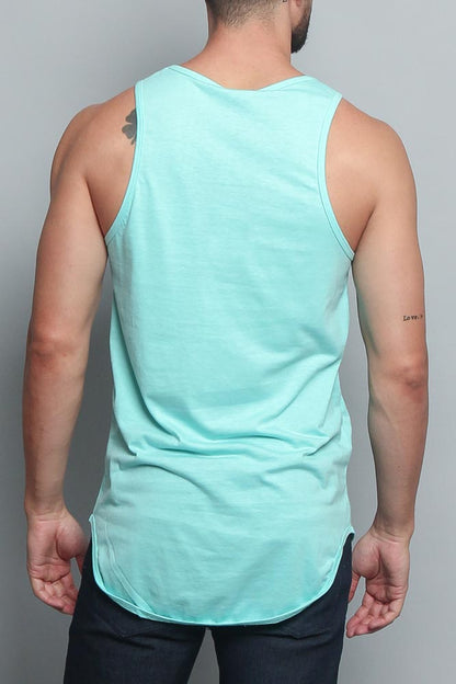Basic Long Length Curved Hem Tank Top (New 2018 Colorways)