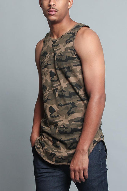 Basic Long Length Curved Hem Tank Top (New 2018 Colorways)