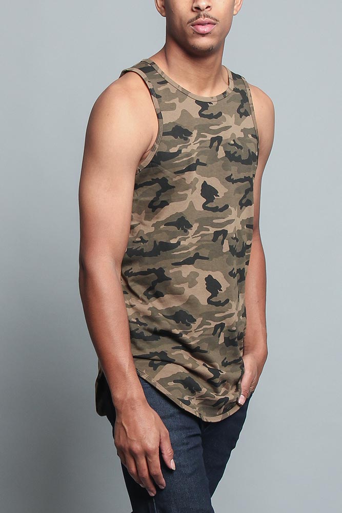 Basic Long Length Curved Hem Tank Top (New 2018 Colorways)