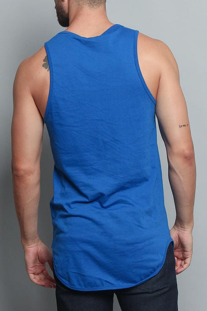 Basic Long Length Curved Hem Tank Top (New 2018 Colorways)