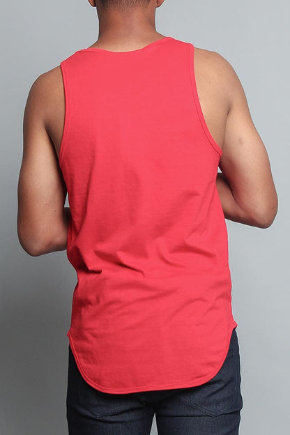 Basic Long Length Curved Hem Tank Top (New 2018 Colorways)