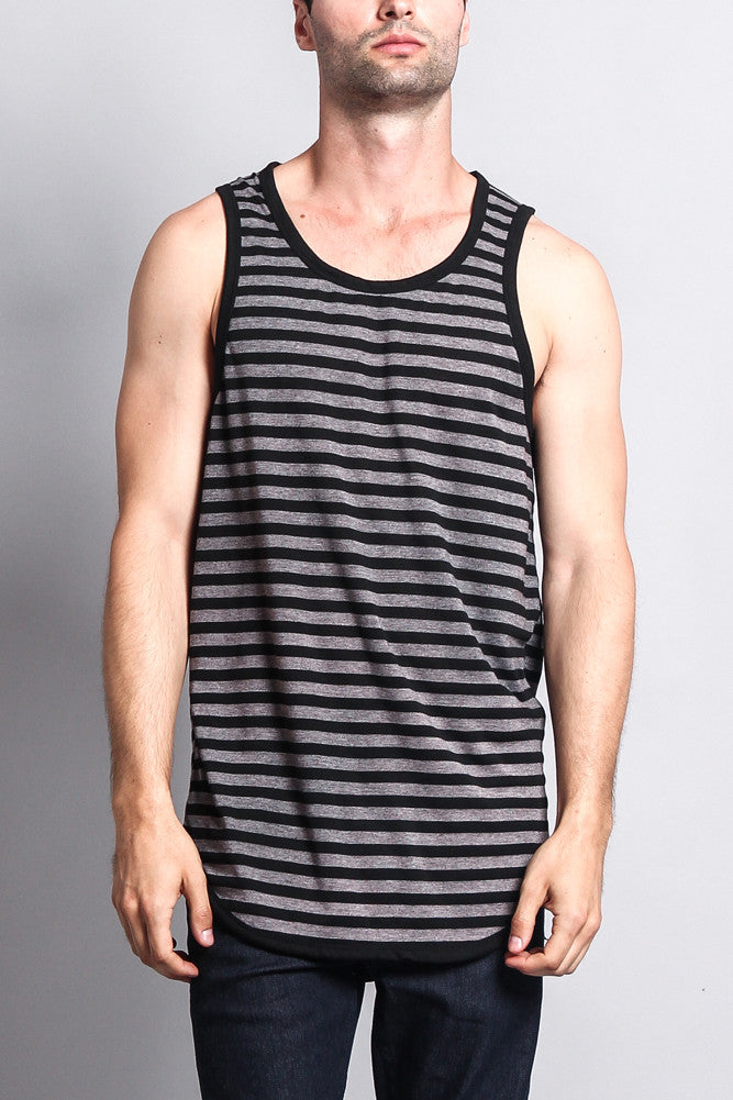 Mineral Wash Stripe Tank-Top