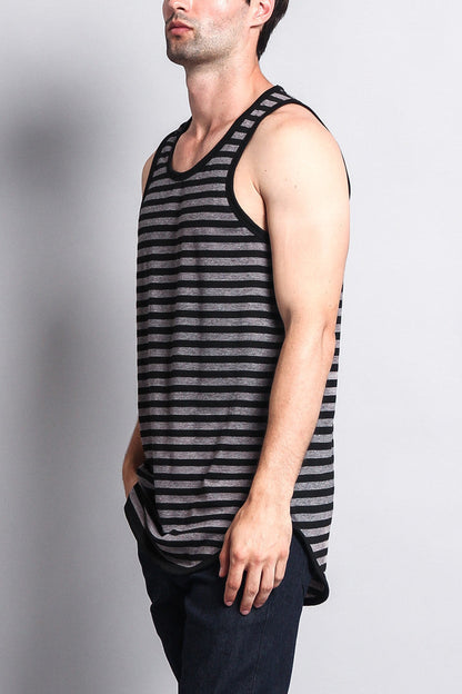 Mineral Wash Stripe Tank-Top