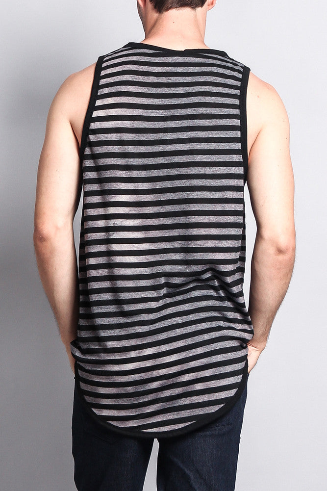 Mineral Wash Stripe Tank-Top