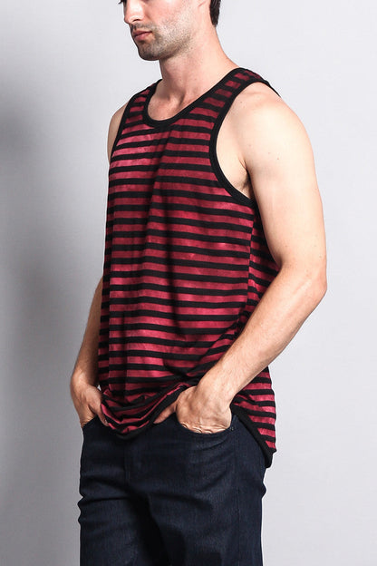 Mineral Wash Stripe Tank-Top
