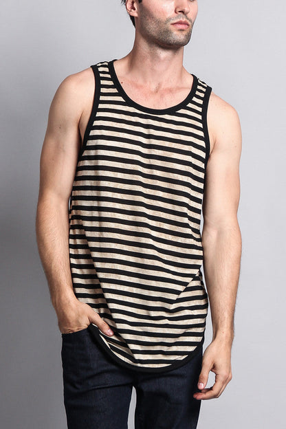 Mineral Wash Stripe Tank-Top