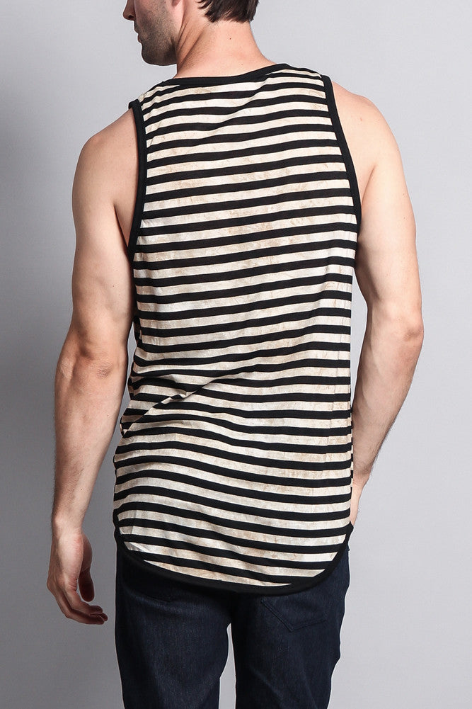 Mineral Wash Stripe Tank-Top