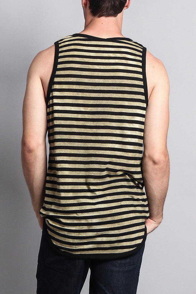 Mineral Wash Stripe Tank-Top