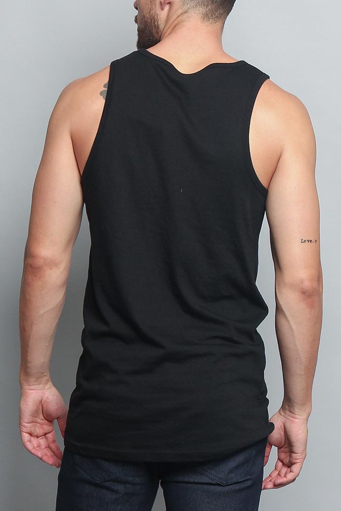 Basic Essential Straight Hem Long Length Tank Top