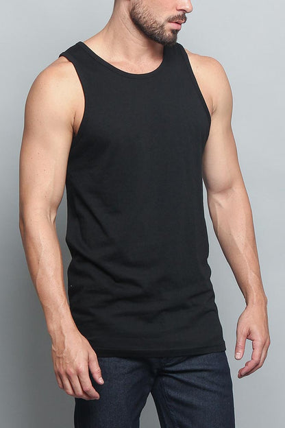 Basic Essential Straight Hem Long Length Tank Top