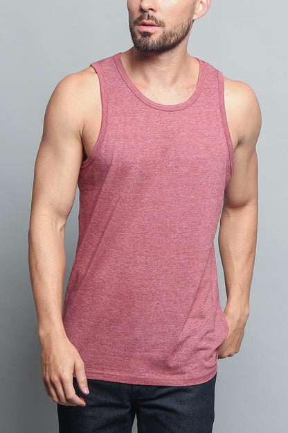 Basic Essential Straight Hem Long Length Tank Top