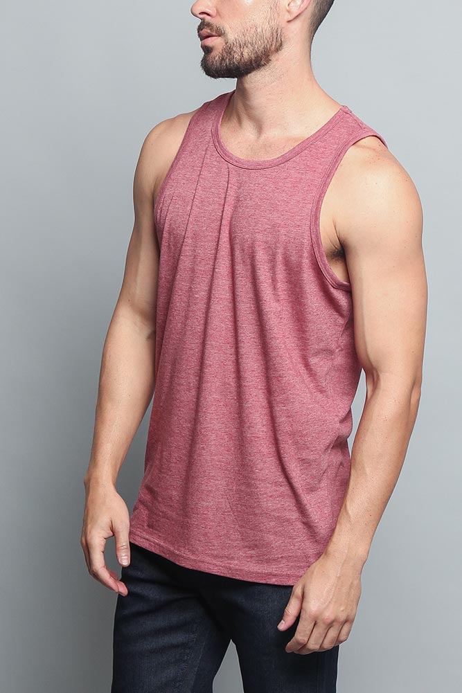 Basic Essential Straight Hem Long Length Tank Top