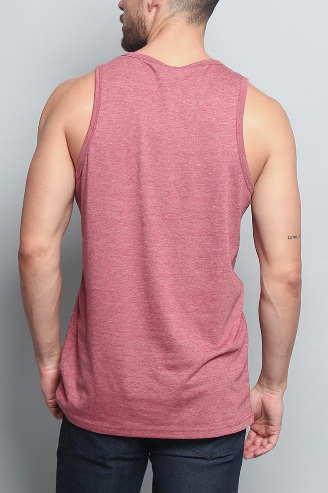Basic Essential Straight Hem Long Length Tank Top