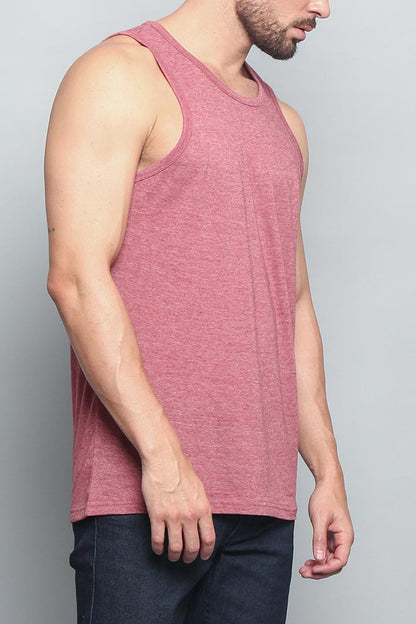 Basic Essential Straight Hem Long Length Tank Top
