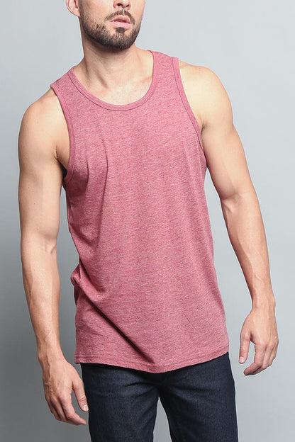 Basic Essential Straight Hem Long Length Tank Top