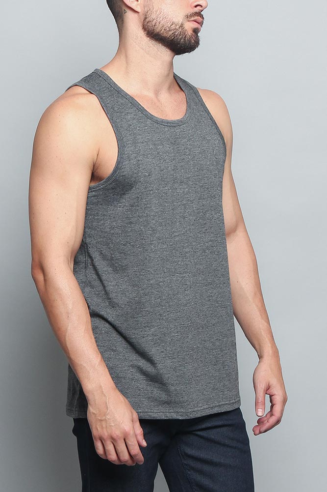 Basic Essential Straight Hem Long Length Tank Top