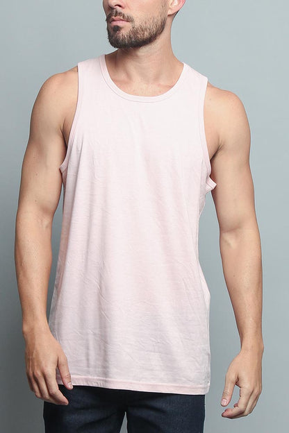 Basic Essential Straight Hem Long Length Tank Top