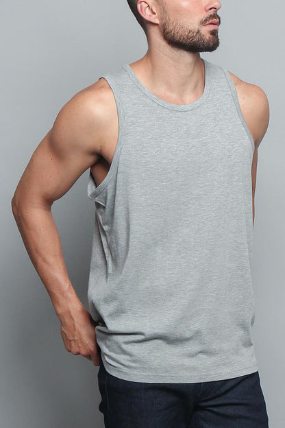 Basic Essential Straight Hem Long Length Tank Top
