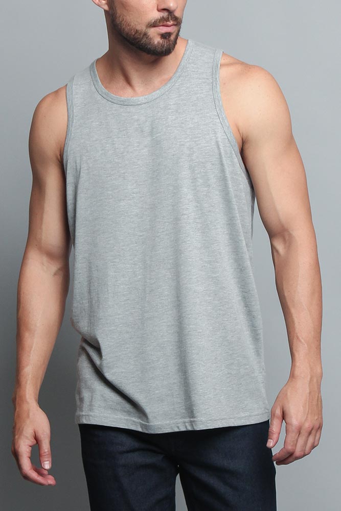 Basic Essential Straight Hem Long Length Tank Top