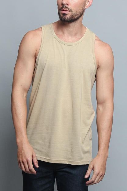 Basic Essential Straight Hem Long Length Tank Top