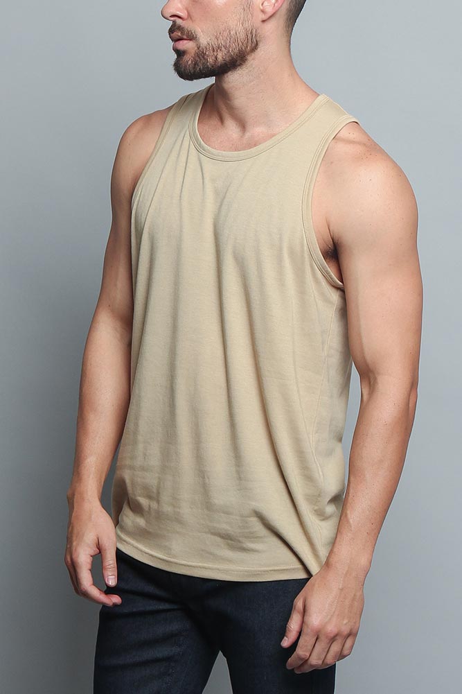 Basic Essential Straight Hem Long Length Tank Top