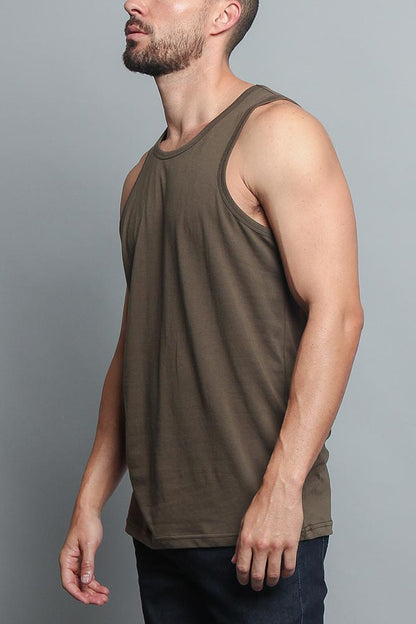 Basic Essential Straight Hem Long Length Tank Top