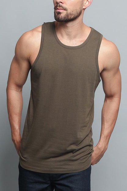 Basic Essential Straight Hem Long Length Tank Top