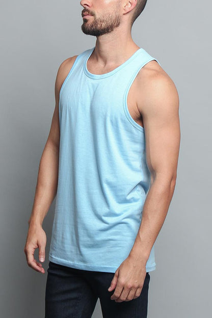 Basic Essential Straight Hem Long Length Tank Top