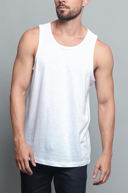 Basic Essential Straight Hem Long Length Tank Top