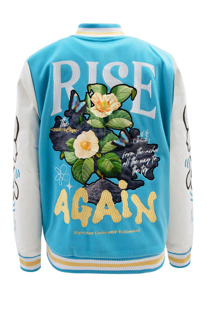 Men's Rise Again Embroidered Melton Varsity Jacket