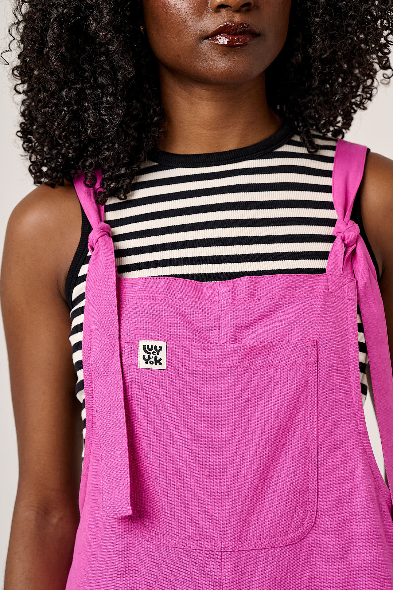 Una - Cotton Dungarees in Purple Orchid