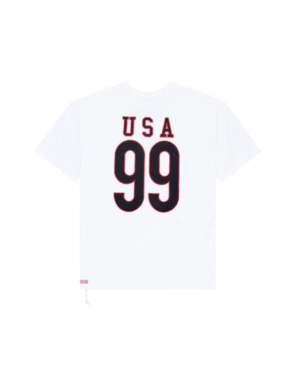 USA EKCESS SS TEE TRU WHITE