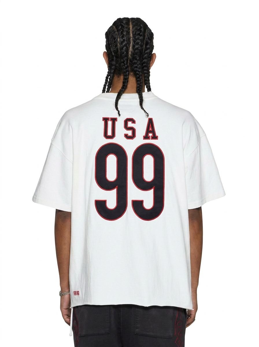 USA EKCESS SS TEE TRU WHITE