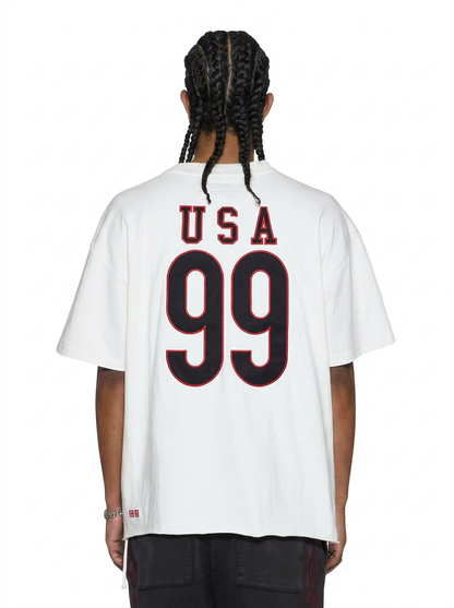 USA EKCESS SS TEE TRU WHITE