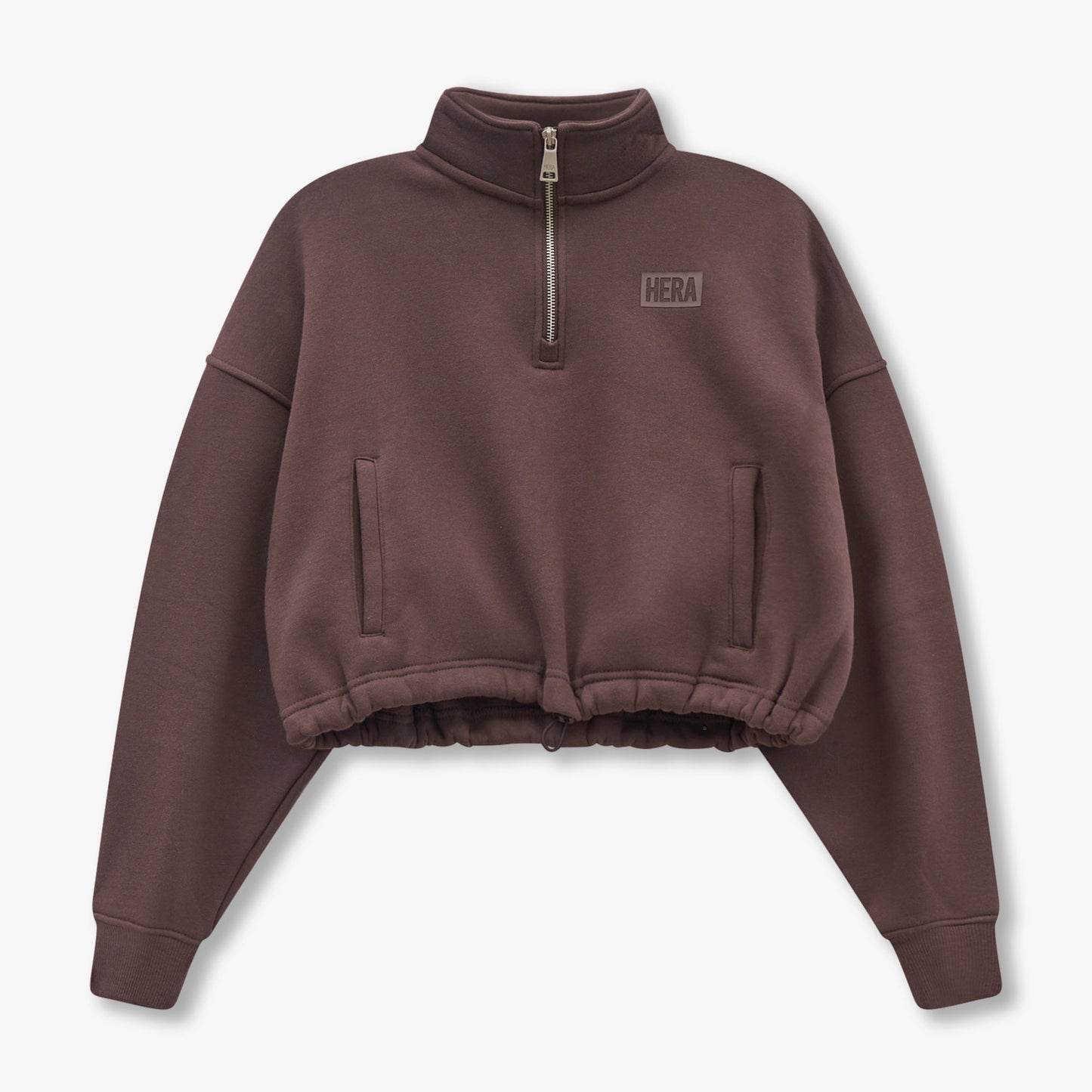 REWEAR Collective Cropped Sweatshirt - Slate Brown