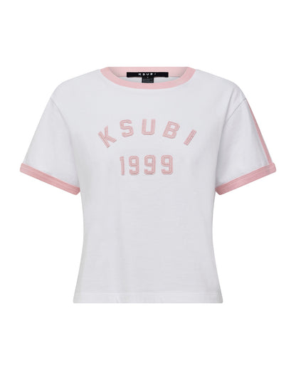 VARSITY SHRUNKEN TEE WHITE QUARTZ