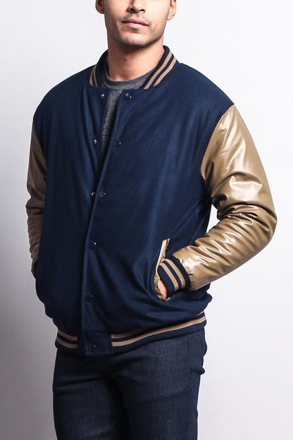 Men's Essential Letterman Varsity Jacket