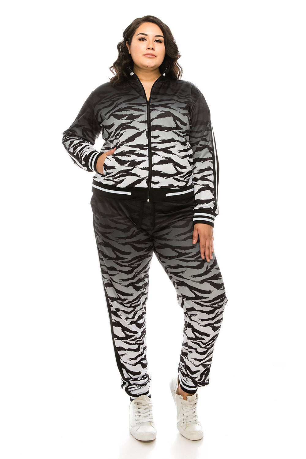 Ombre Gradient Tiger Stripe Tracksuit