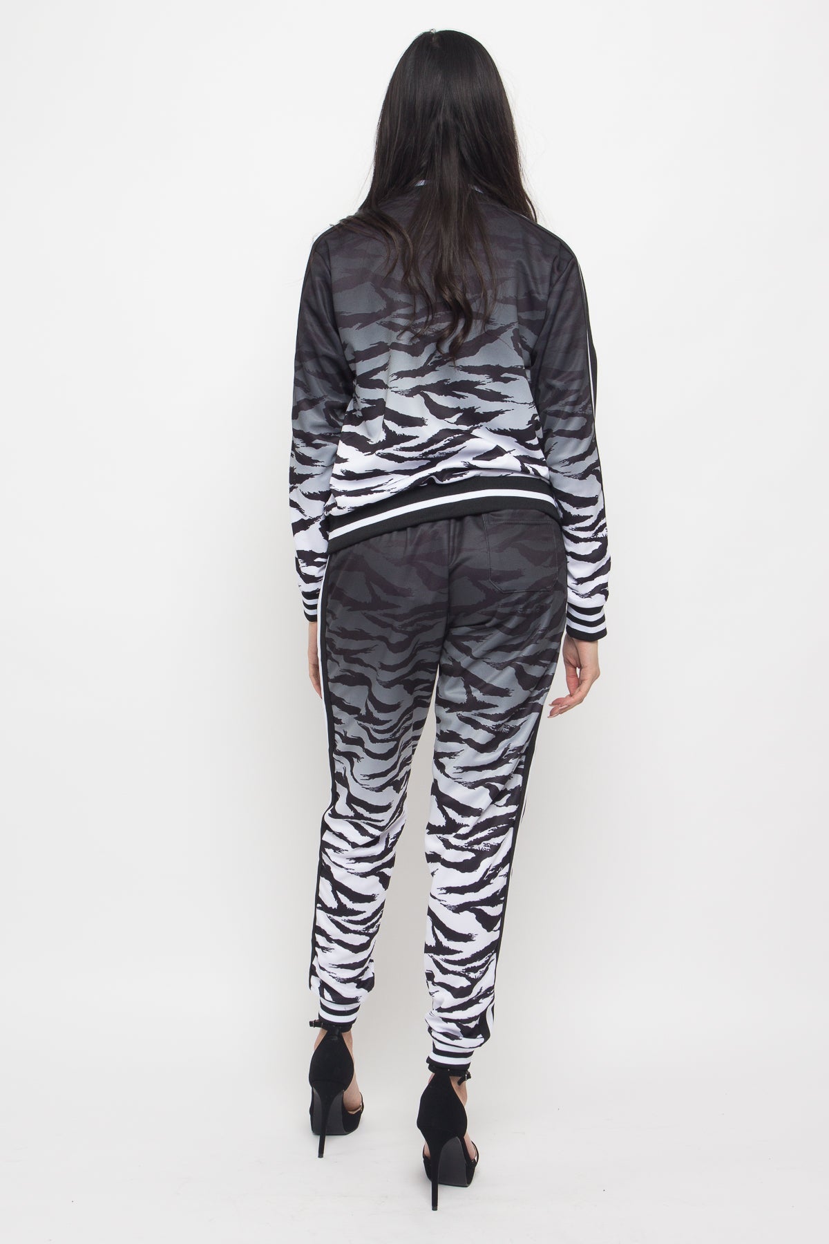 Ombre Gradient Tiger Stripe Tracksuit