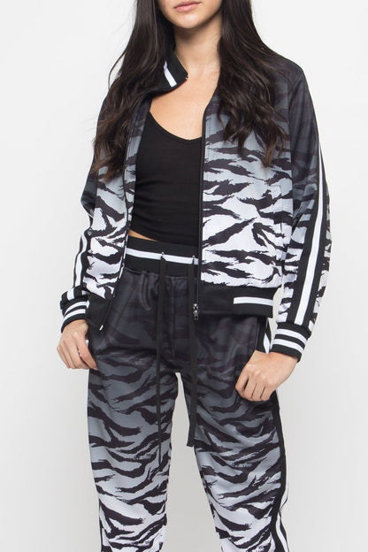 Ombre Gradient Tiger Stripe Tracksuit
