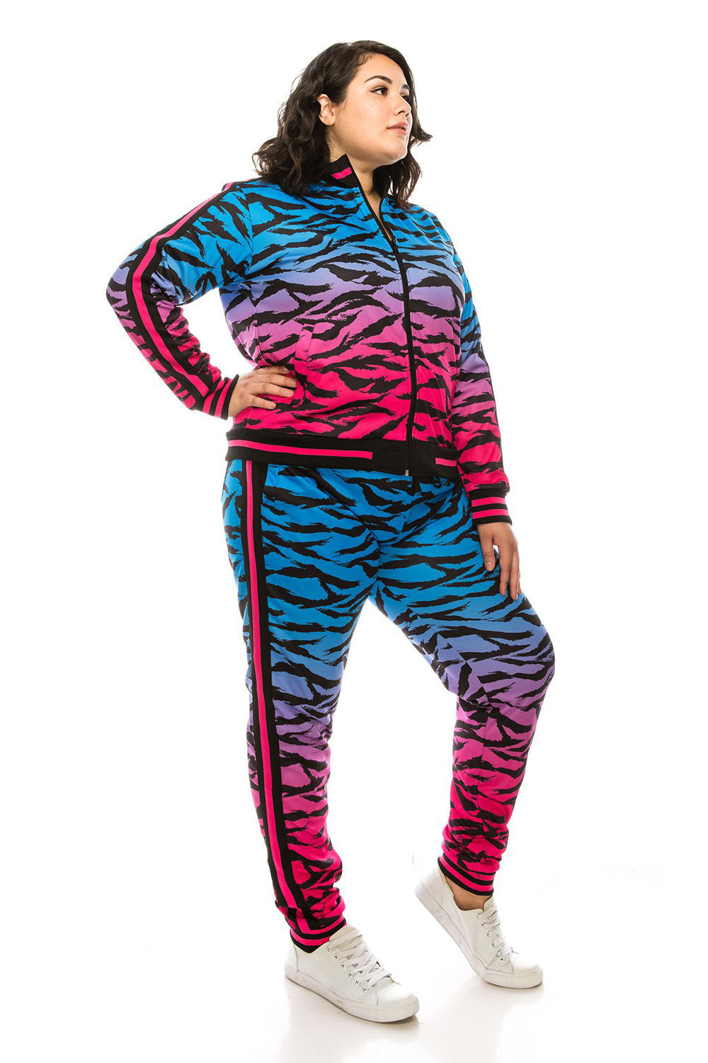 Ombre Gradient Tiger Stripe Tracksuit