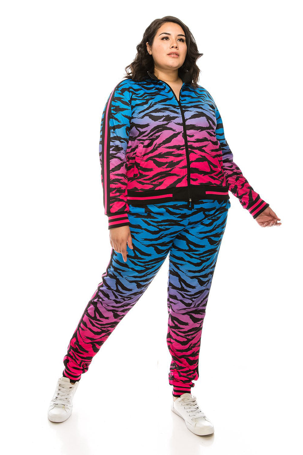 Ombre Gradient Tiger Stripe Tracksuit